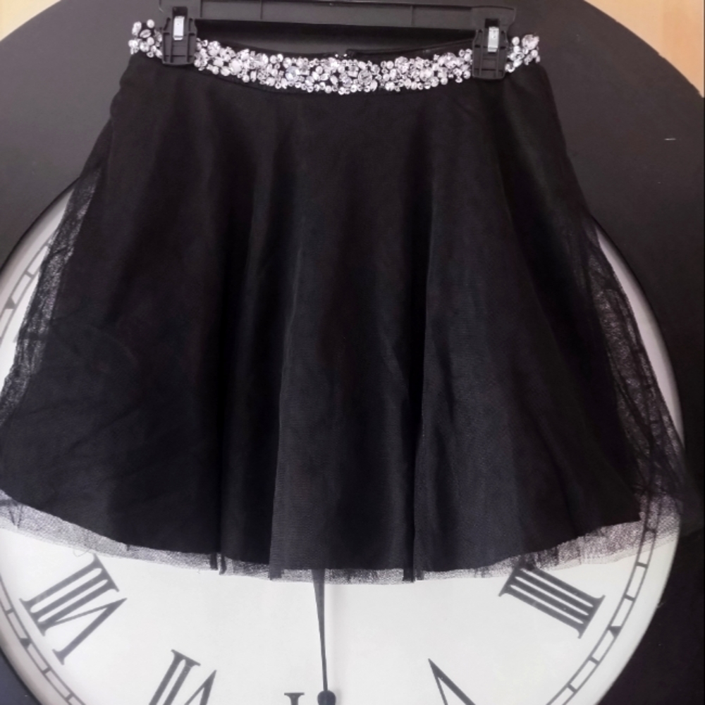 Crystal Doll Rhinestone Jeweled Waist Mesh Puff skirt Sz 5